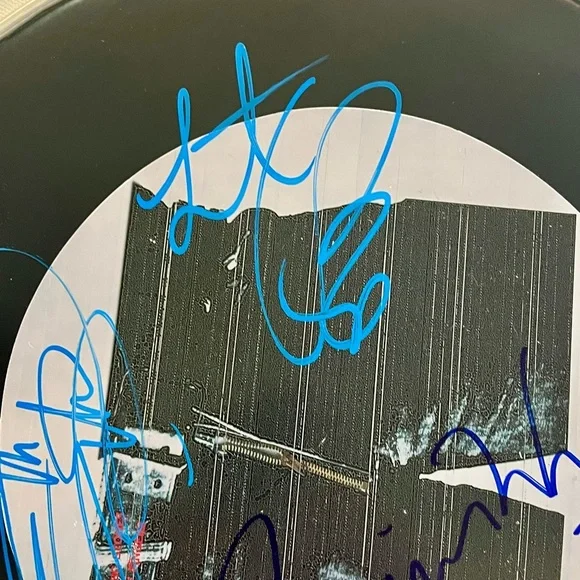Sticky Fingers Drumhead signed by The Rolling Stones, COA Vinyl Records